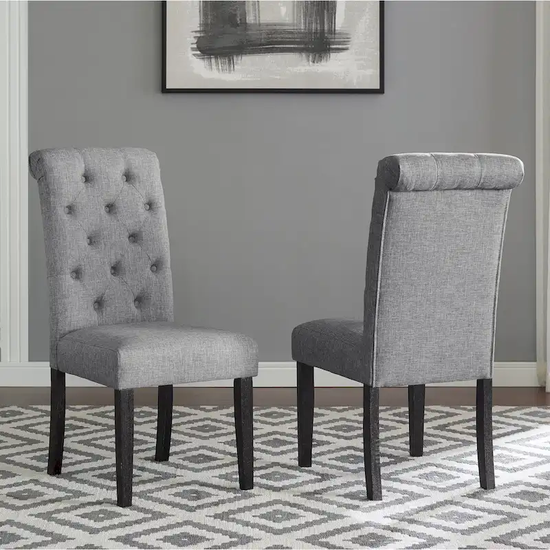 Solid Wood Tufted Dining Chair