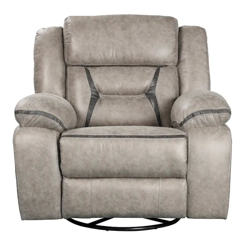 Roundhill Furniture Elkton Manual Motion Recliner, Dark Chestnut