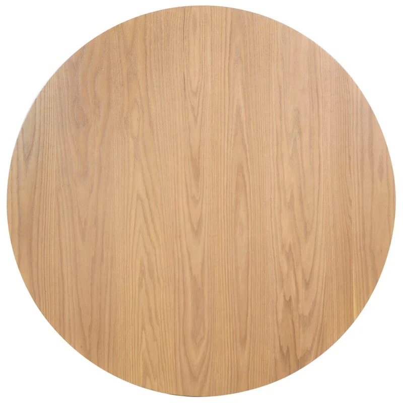 Natural Round Wood Dining Table, Seats 6