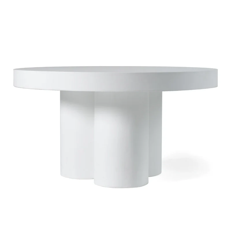 Modrest Bruni Modern White Concrete Coffee Table