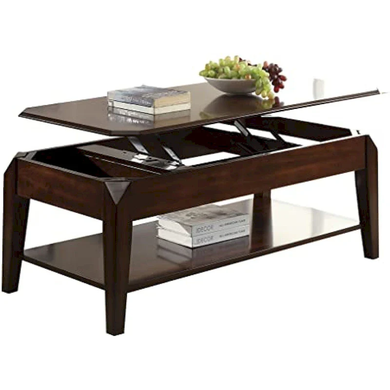 Rectangular Lift Top Coffee Table with Bottom Shelf