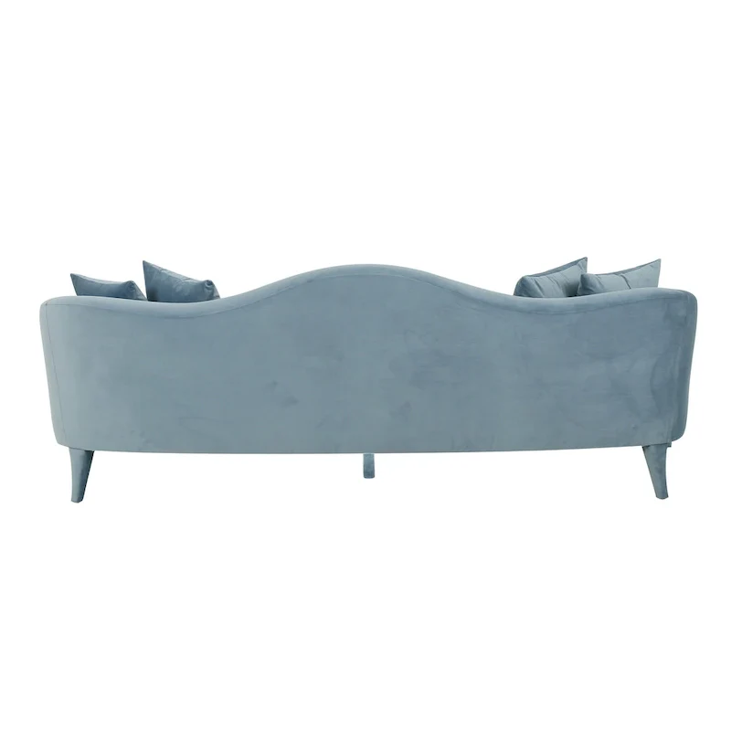 Naya Velvet Sofa - 96W x 36.2D x 34.3H - 96W x 36.2D x 34.3H
