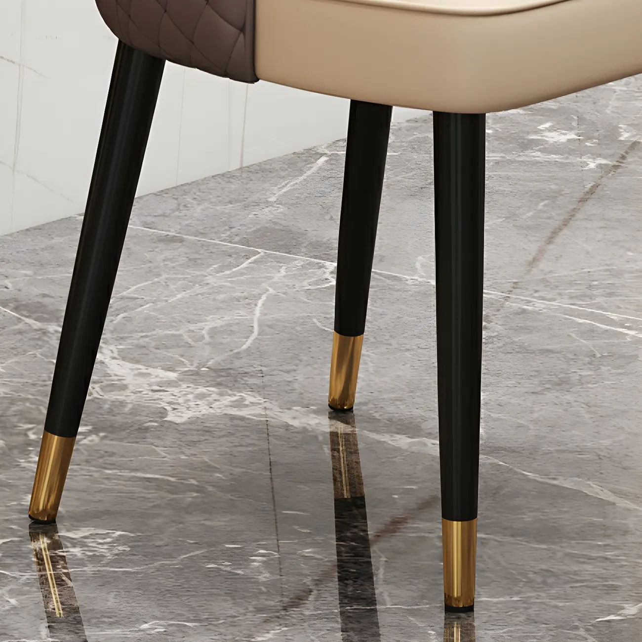 Modern Leather Full Back Upholstered Dining Chair