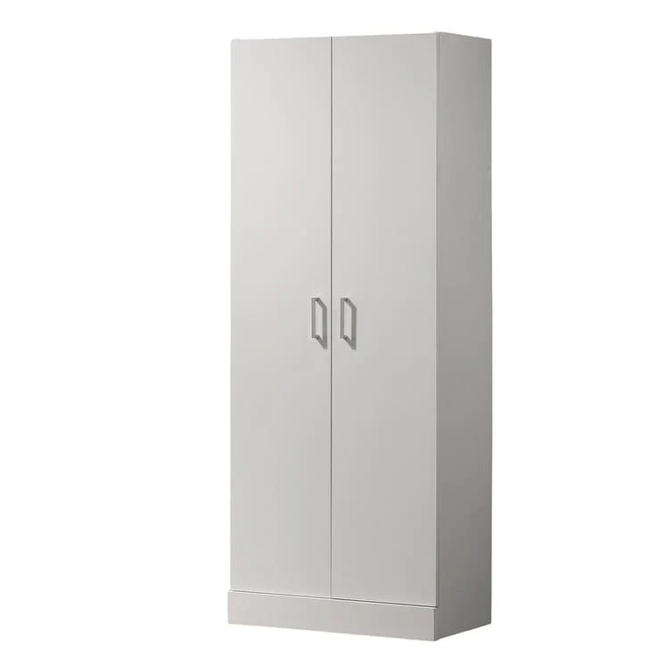 White 60-Inch Simplistic Modern Double Door Storage Cabinet