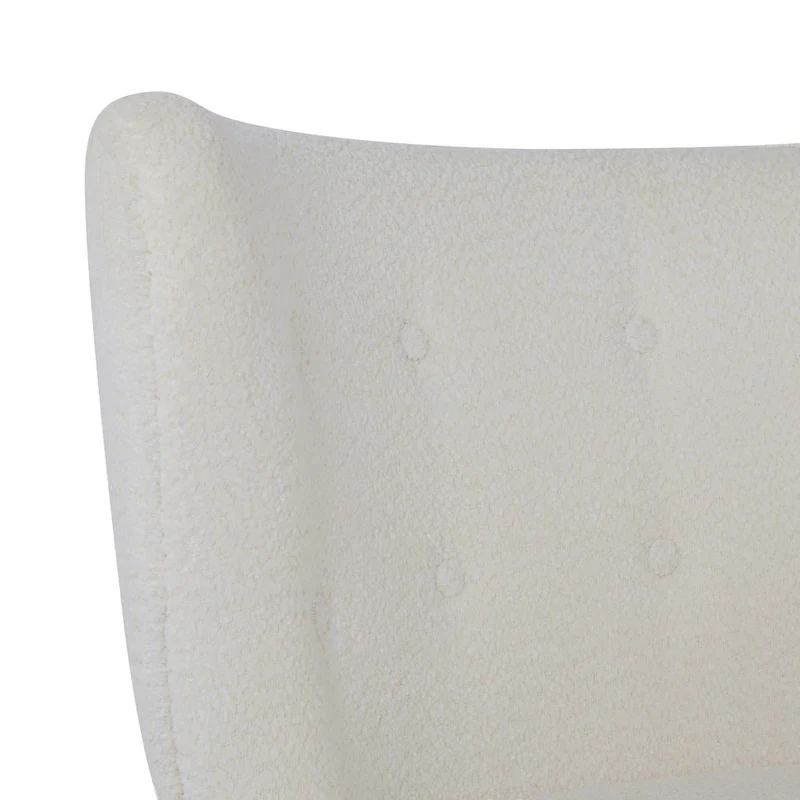 Camille Modern Upholstered Armless Accent Chair with Plush Seating and Solid Wood Frame