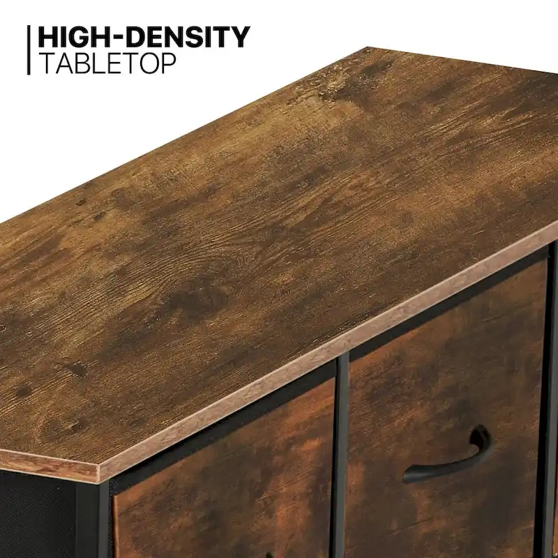 Brown / Grey / White / Black Tall 9-Drawer Fabric Dresser Storage Tower - Single Use