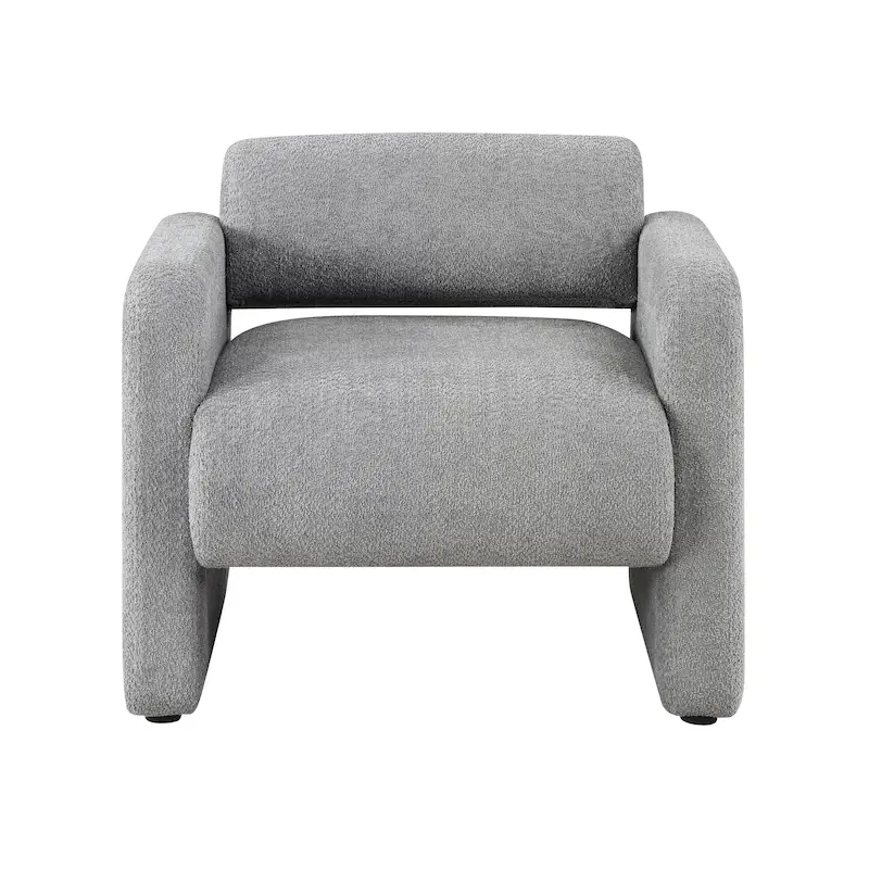 Modern Boucle Fabric Accent Chair with Arms, Upholstered Single Sofa Chair