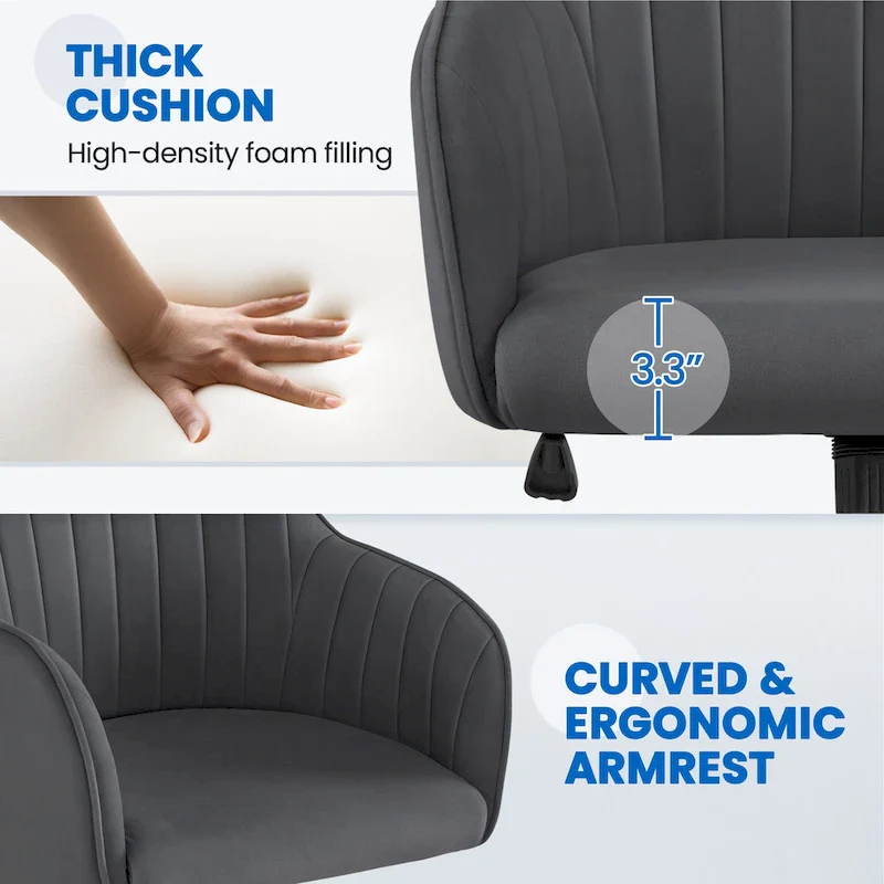 Height-Adjustable Swivel Office Chair