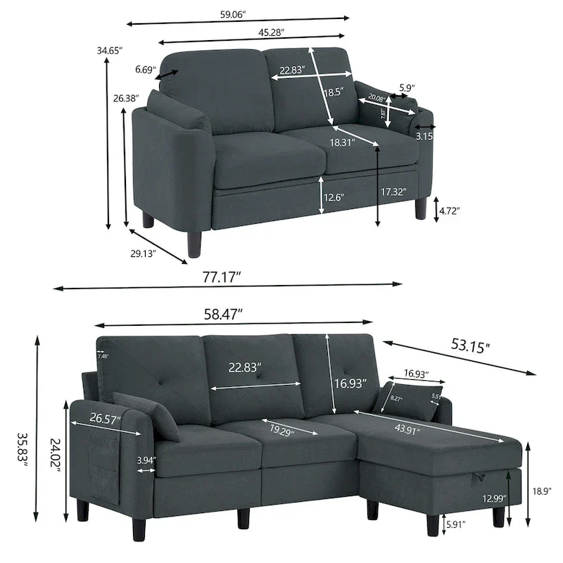 3 Piece Living Room Sets