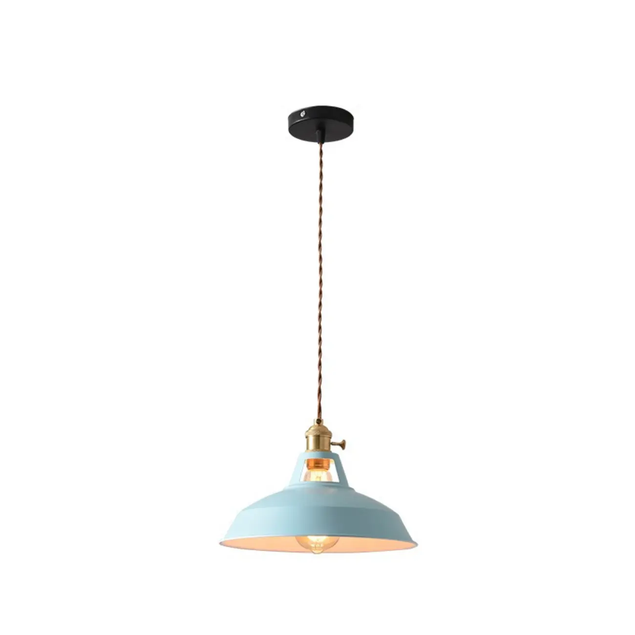 Macaron Iron Dome Pendant Lamp with Hardwired