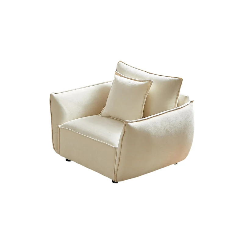 44  Upholstered Arm Chair with Pillows