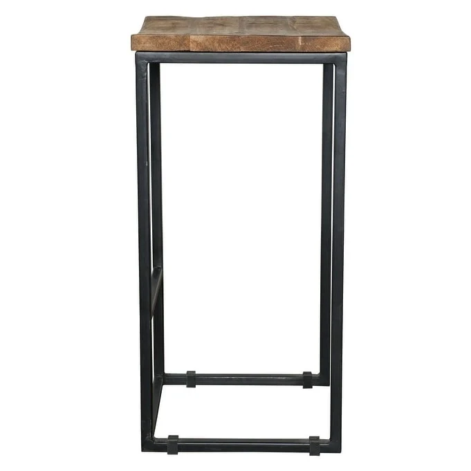 Carbon Loft Jarrell Wood and Iron Backless Stool