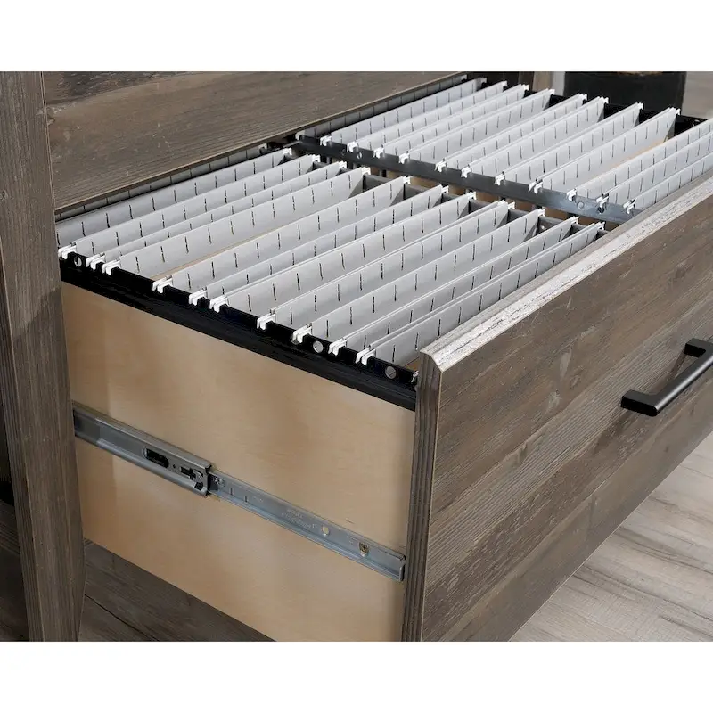 2-Drawer Lateral File Cabinet — Pebble Pine Finish, Letter/Legal/European Size