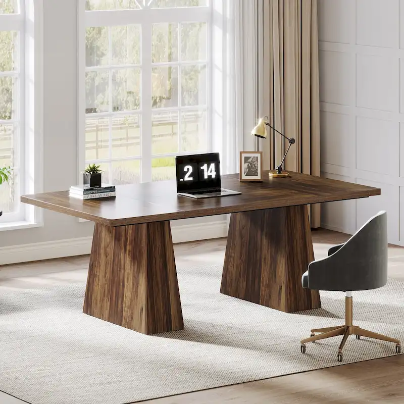 63 Inches Modern Executive Office Desk Large Computer Conference Table