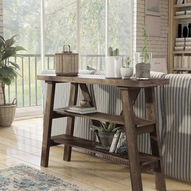 47-inch 2-Open Shelf Console Table