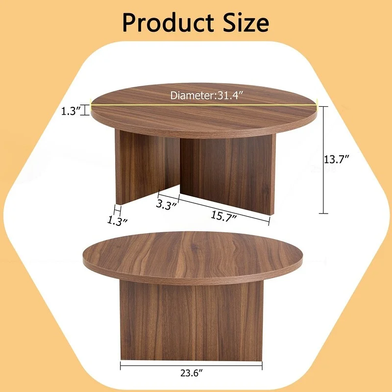 Versatile MDF Round Coffee Table