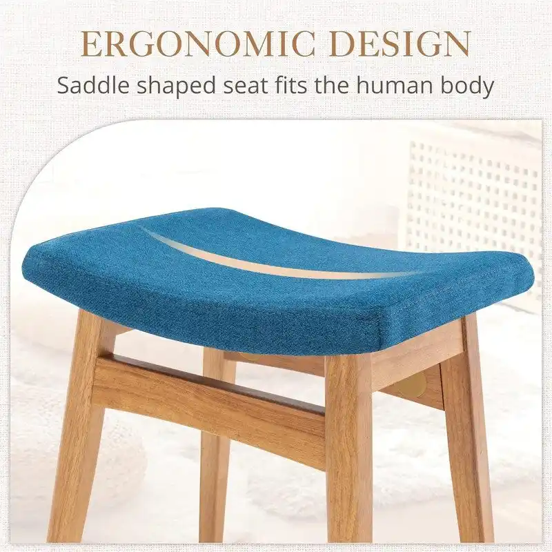 Saddle Cushion VanityStool - 17.83D x 12.4W x 16.53H