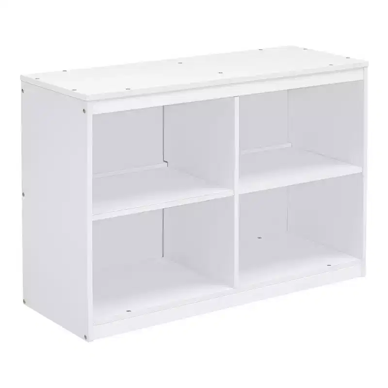 Luxystar Low Loft Bed with Desk, 4 Drawers and Bookcase