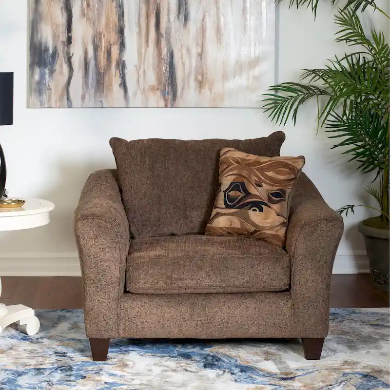 Camero Contemporary Fabric Pillowback Accent Chair