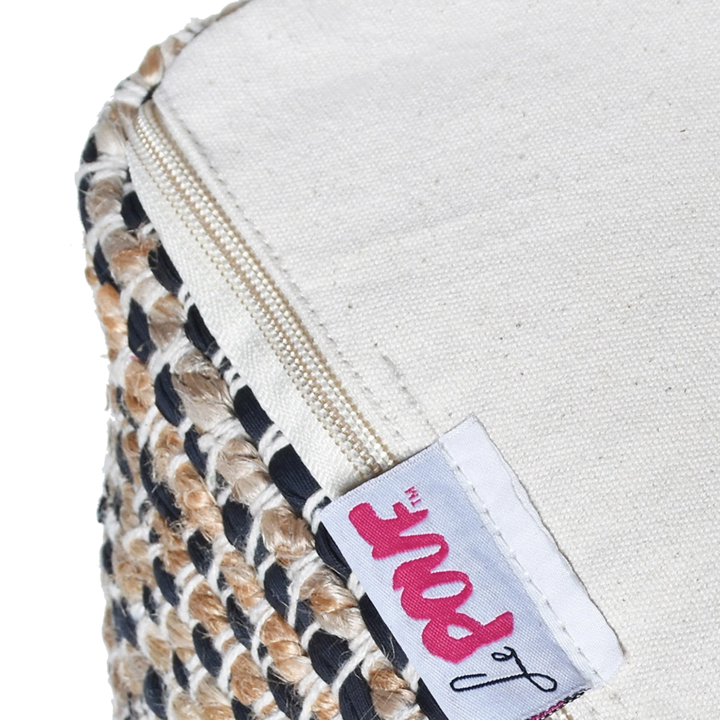 Boho Handcrafted Fabric Pouf - NH453513