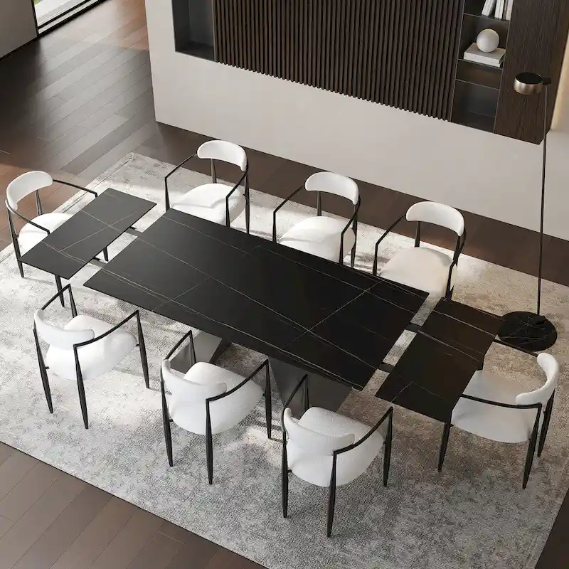 Extendable Sintered Stone Dining Table - 78-110 Inch