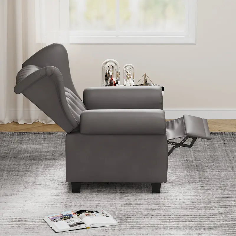 Modern Tufted Push Back Armchair