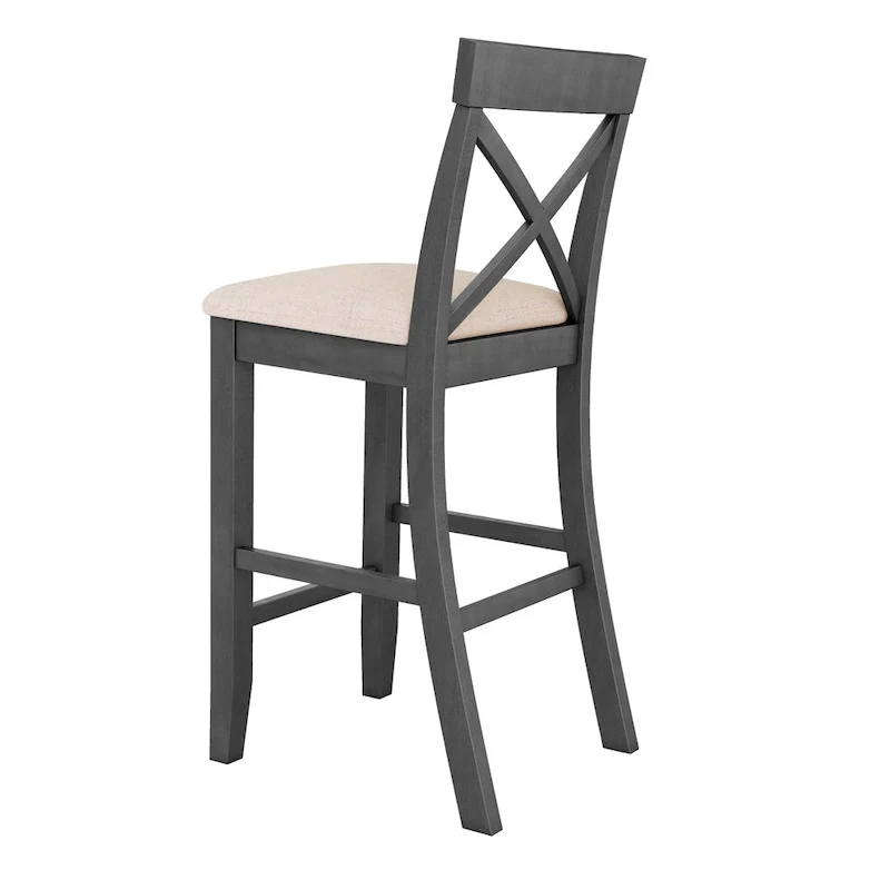 3-Piece Dining Table and Chair Set, Small Counter Height Table and Chair Set with Kitchen Breakfast Nook and 2 Chairs