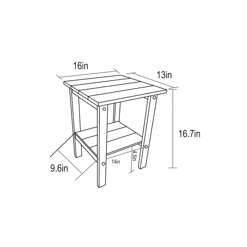 All Weather Rocking Chair Set with Side Table