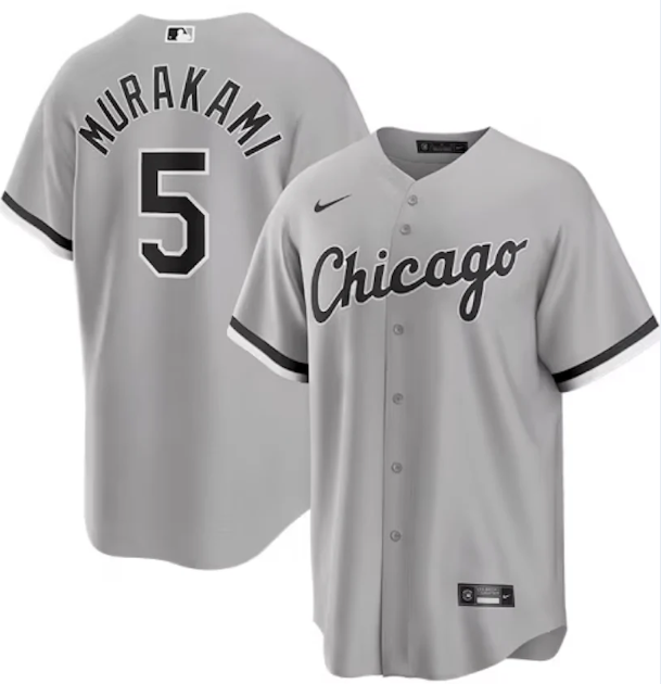 Chicago White Sox Munetaka Murakami Road Gray Replica Jersey