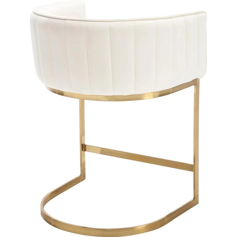 Modern Counter Height Bar Stool with Half-Moon Seat