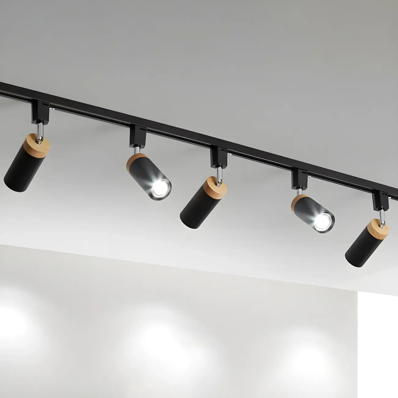 4-Light Metal Modern LED Track Lighting Fixture Adjustable Head