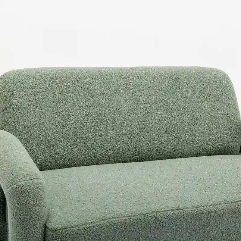 SEYNAR Mid-Century Modern Boucle 51 Solid Wood Curved Sofa