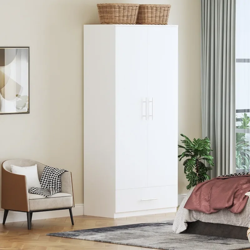 South Shore 2Door Wardrobe Armoire with Storage Drawer and hanging rod