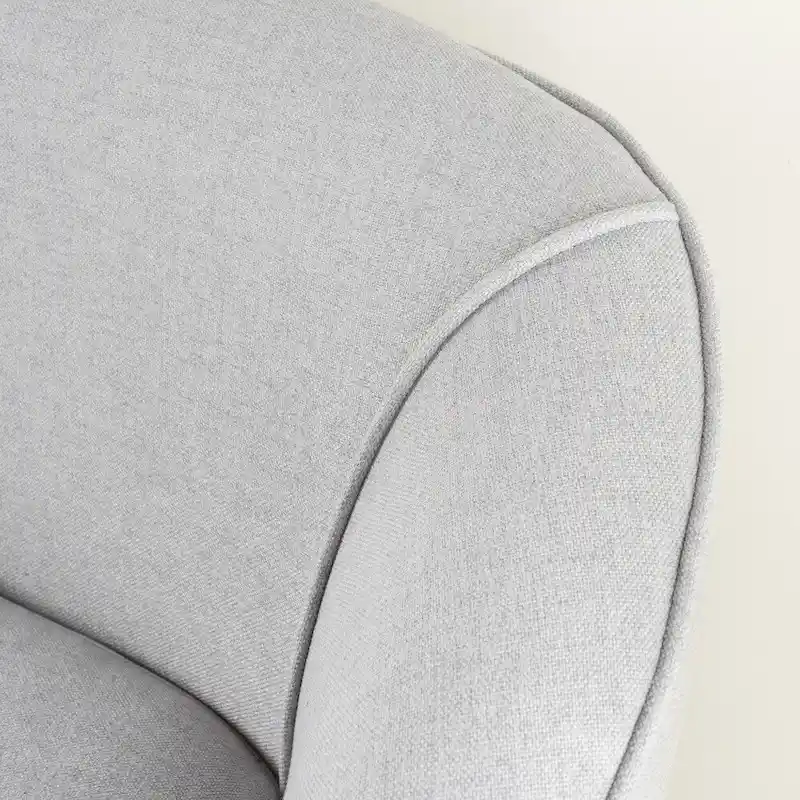Polyester Fabric Loveseat with Padded Cushions