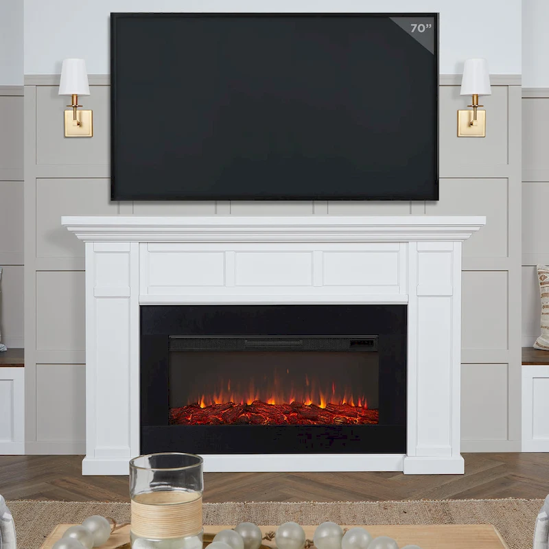 Alcott 75  Landscape Electric Fireplace by Real Flame