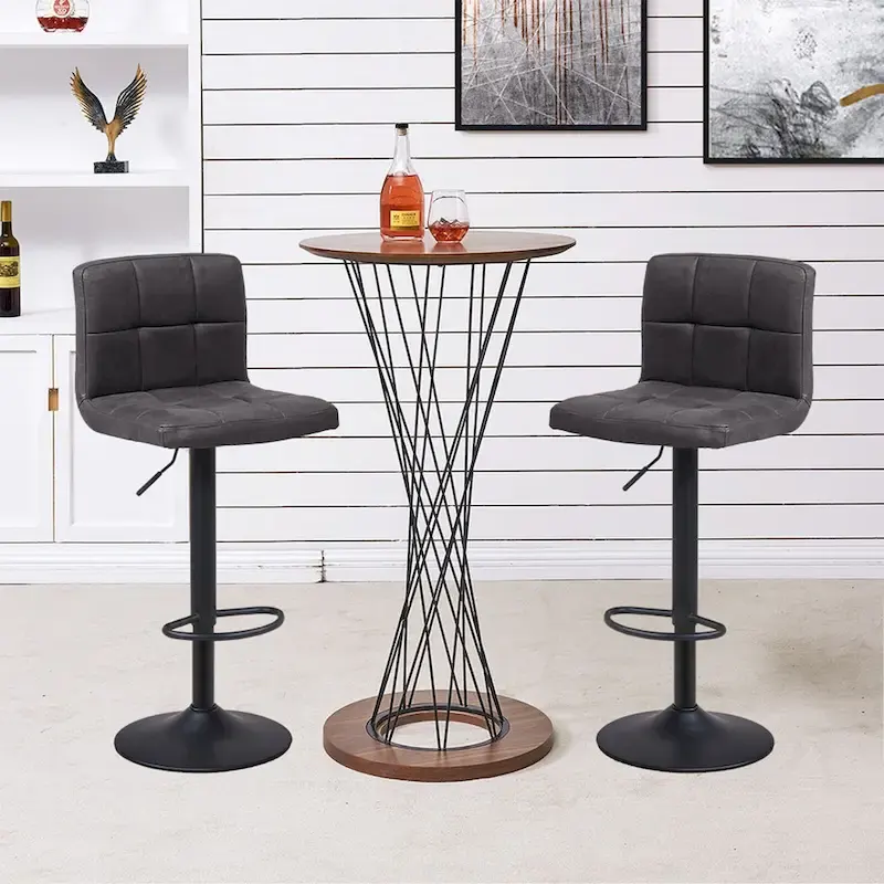 Swivel Adjustable Height with Armless Bar Stools
