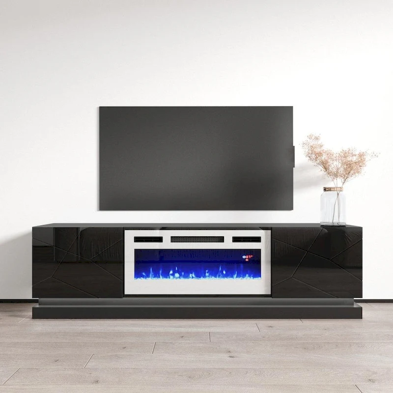 Shu WH-EF Electric Fireplace 71 TV Stand