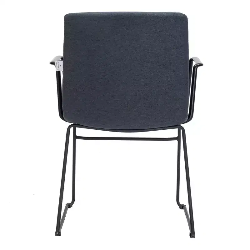 LeisureMod Ergonomic Office Chair Upholstered in Leather/Polyester with Powder-Coated Stainless Steel Frame Padded Seat and Back Zylar Collection