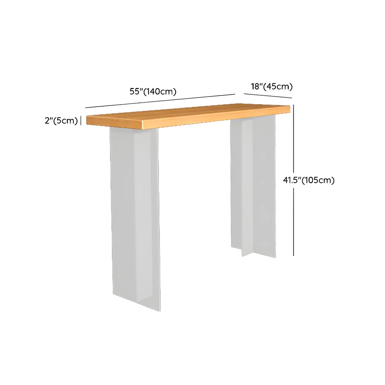 Modern Brown Bar Set with Wood Seating and Footrest