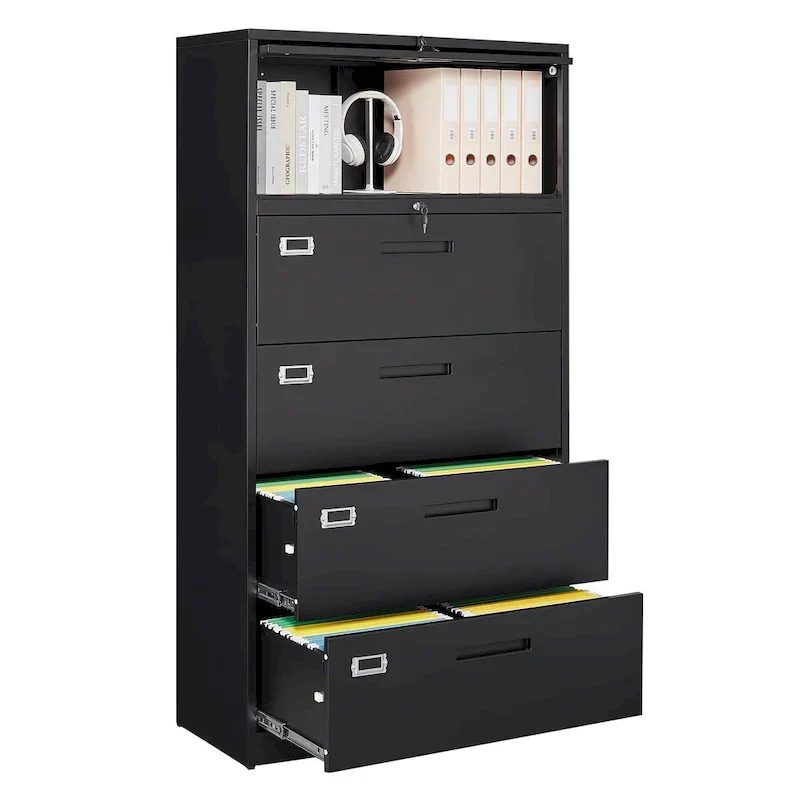 4-Drawer Lateral File Cabinet with Lock