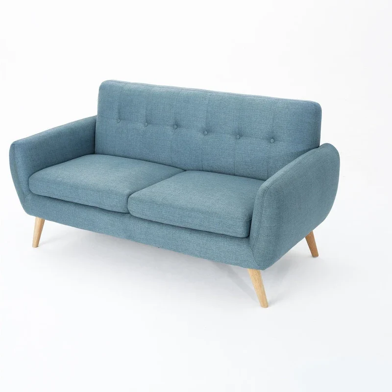 Josephine Mid-century Modern Tufted Fabric Upholstered Sofa by Christopher Knight Home
