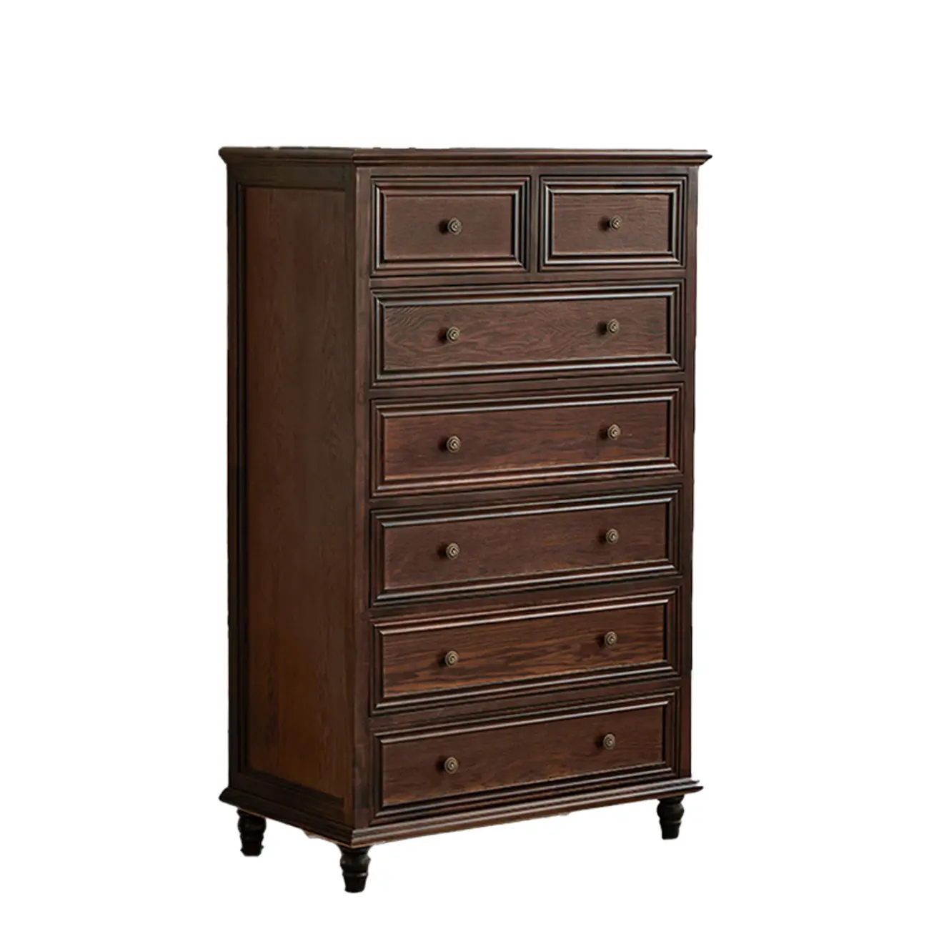 Traditional  6-Drawer White Wood Dresser