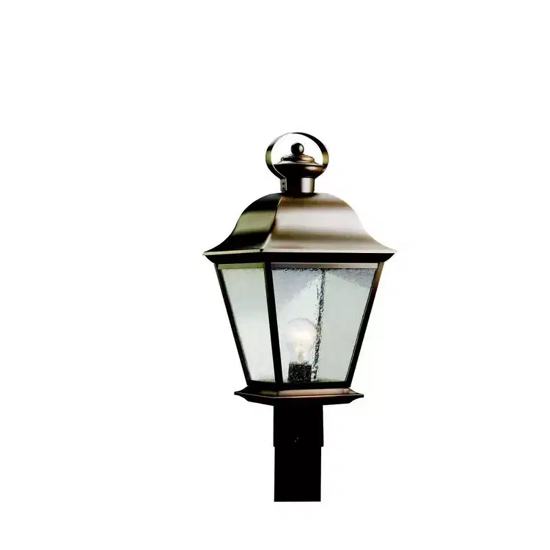 Mount Vernon 19.5 1 Light Outdoor Post Light with Clear Seeded Glass in Black