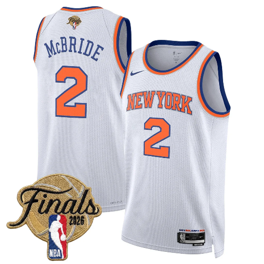 New York Knicks Unisex 2026 Finals Champions Miles McBride 2 Swingman Jersey - White - Association Edition