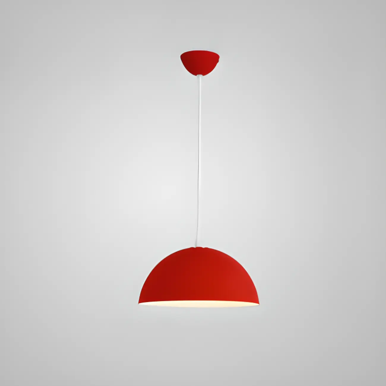 Industrial Black Aluminum Dome Pendant Lamp for Restaurant