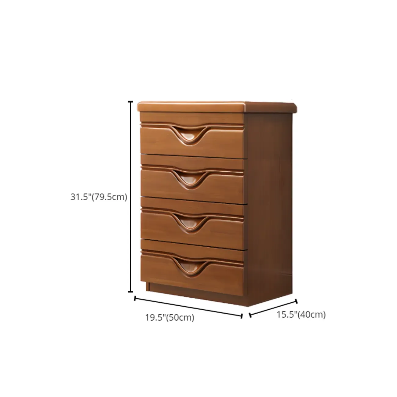 Classic Rubberwood Double Dresser with 9-Drawers