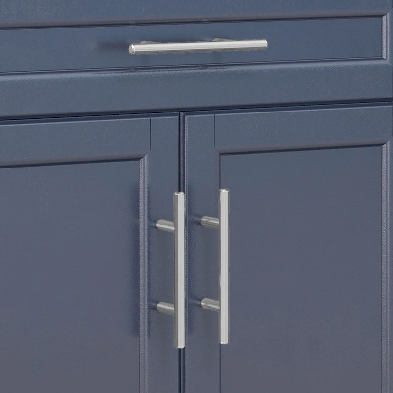 HOMCOM Kitchen Island on Wheels, Rolling Kitchen Cart with Stainless Steel Countertop, Drawer, Gray