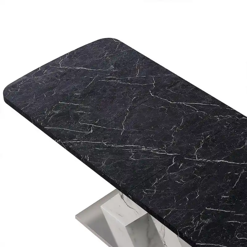 Modern 47.24-62.99 L Marble Square Dining Table