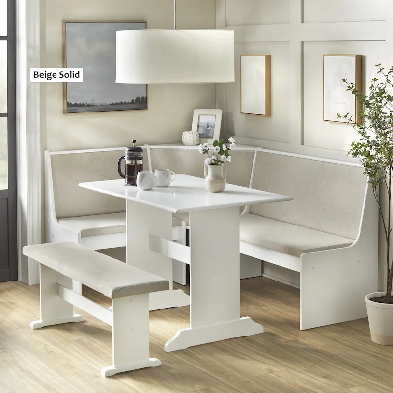 Simple Living 3-piece Lacey Upholstered Nook Set