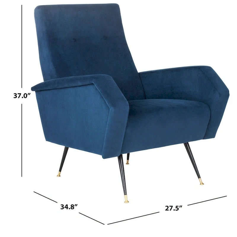 SAFAVIEH Senja Mid-Century Modern Retro Club Chair - 27.5  x 34.8  x 37  - 28Wx35Dx37H